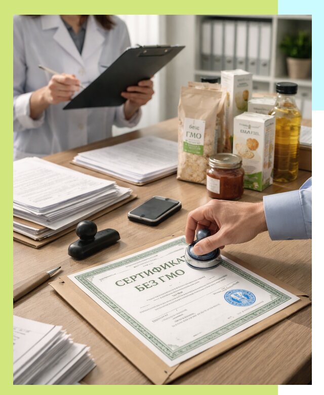 Получение сертификата Без ГМО для продукции в Слободской